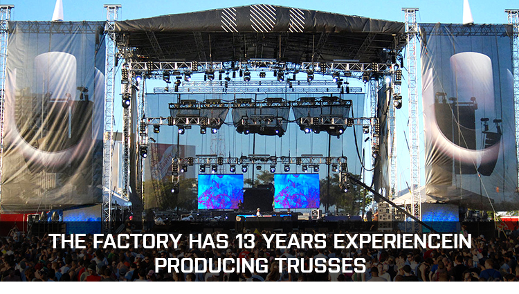 Алюминиевая ферма концертной сцены на крыше А-образной формы