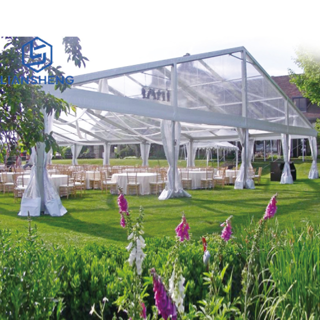 Наружная свадебная прозрачная палатка из алюминия, роскошная большая палатка для мероприятий для 1000 человек