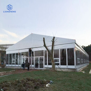 Лидер продаж, алюминиевая рама, уличная палатка, водонепроницаемая ветрозащитная палатка на заказ, дуговая палатка со стеклянной стеной, выставочная бизнес-палатка