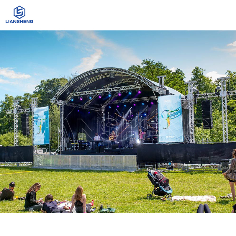 Большая мобильная ферма и сцена, концертное освещение, настраиваемая конструкция дисплея, быстрая установка, кронштейн для взлетно-посадочной полосы новейшего стиля