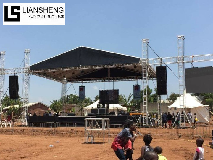 8*6*6 м с плоской крышей из алюминиевого сплава, винтовая ферменная конструкция, концертная сцена