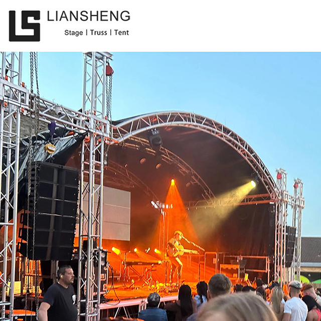 Алюминиевая уличная палатка для мероприятий, концертная сцена, стояк, платформа, дизайнерская стойка, ферменная конструкция, дисплей, сцена на крыше