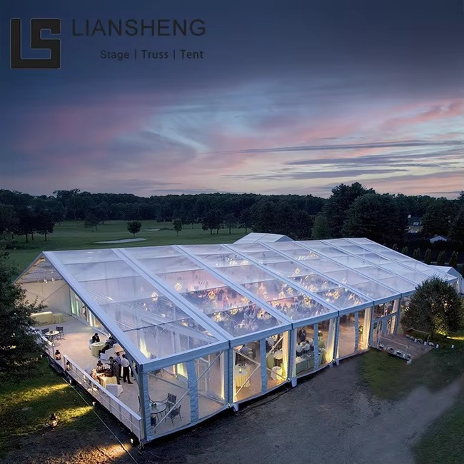 Палатка для свадебных мероприятий с прозрачной крышкой из алюминиевого сплава на 100 300 500 человек