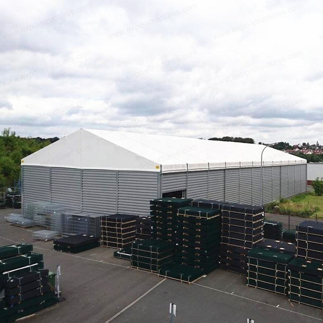 Большой промышленный складской тент для хранения, УФ-стойкий ПВХ, водонепроницаемый, огнестойкий сэндвич, прочный стальной лист, ткань для наружного использования, логотип