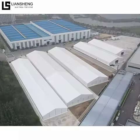 Заводская оптовая цена дешевой большой пролет сверхмощной промышленной складской палатки с ПВХ-тканью алюминиевой рамной конструкцией