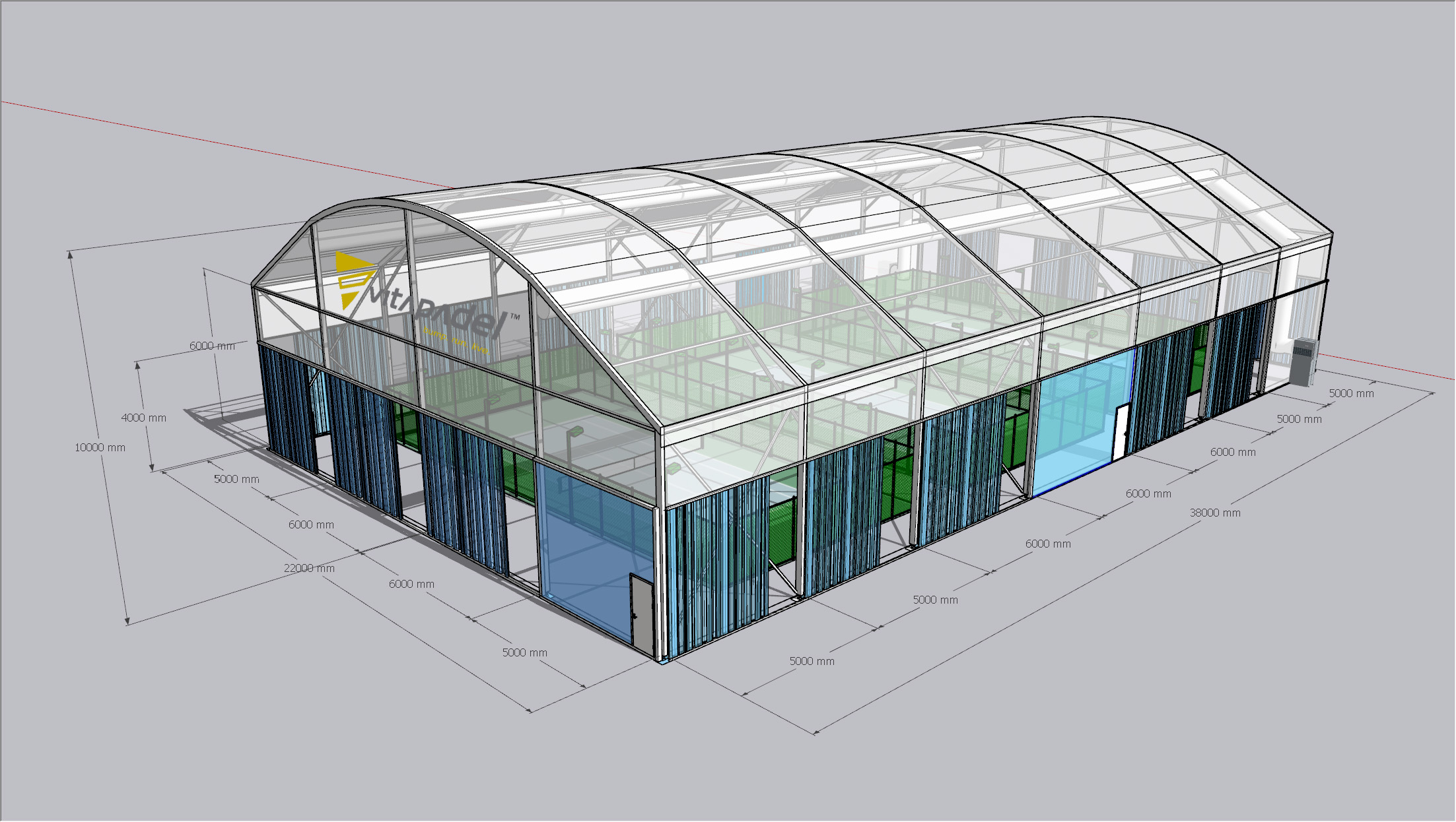 Высококачественная водонепроницаемая алюминиевая рама, баскетбольная палатка, футбольная палатка для тренировок и соревнований