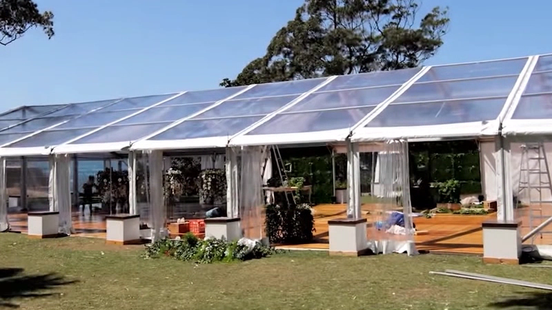 20 x 40 наружная алюминиевая рама прозрачная свадебная палатка