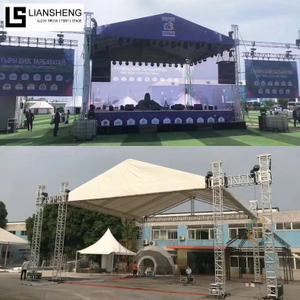 Алюминиевая портативная сценическая платформа, противоскользящая концертная сцена, подиум, треугольная крыша, ферменные дисплеи