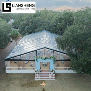 Наружная свадебная прозрачная палатка из алюминия, роскошная большая палатка для мероприятий на 500 1000 человек