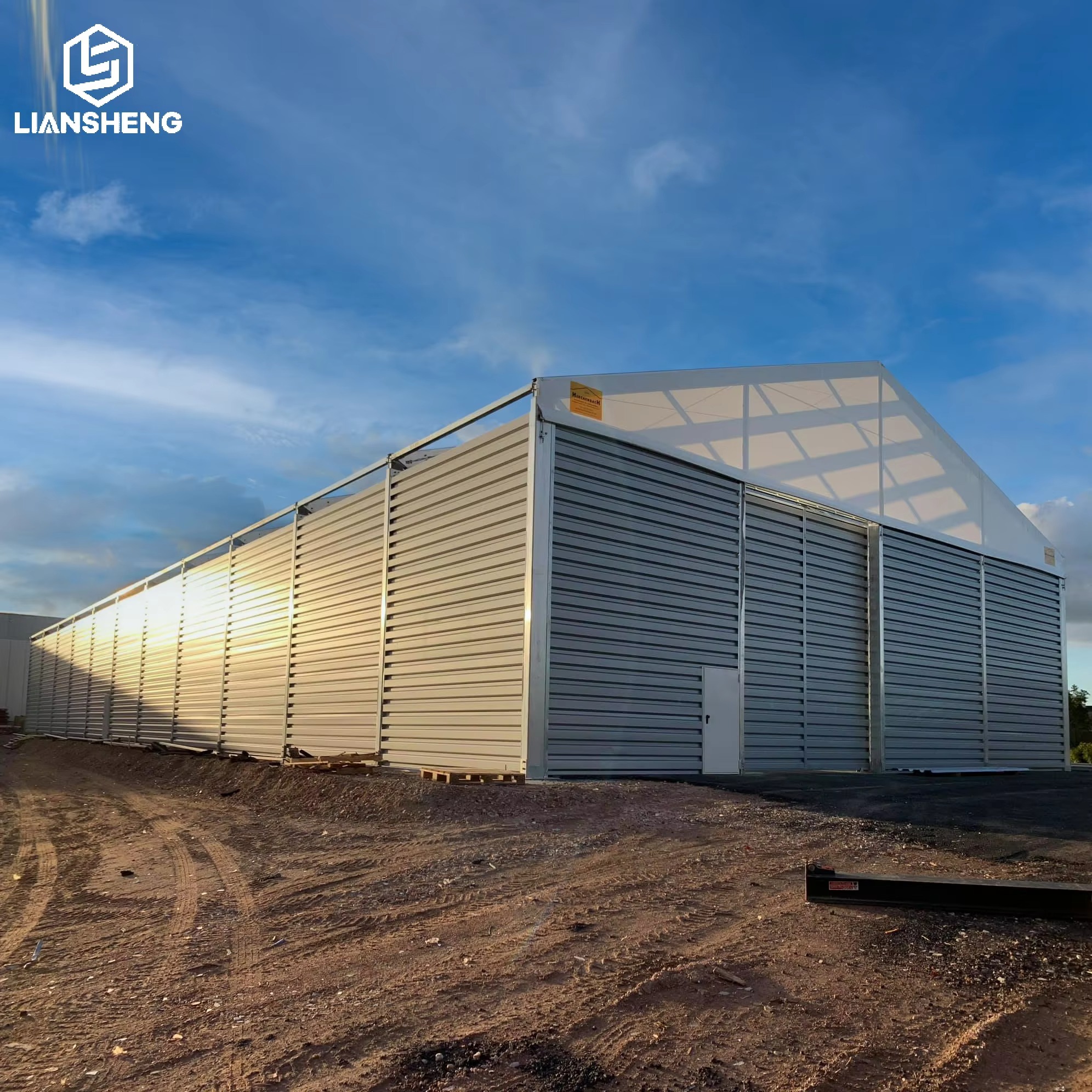 Заводская оптовая цена дешевой большой пролет сверхмощной промышленной складской палатки с ПВХ-тканью алюминиевой рамной конструкцией